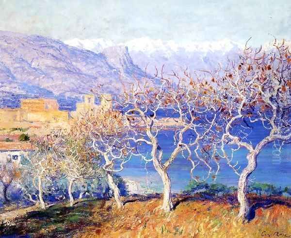 Fig Trees Antibes Oil Painting by Guy Rose