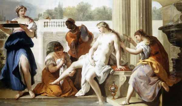 Bathsheba at the Bath 1720s Oil Painting by Sebastiano Ricci