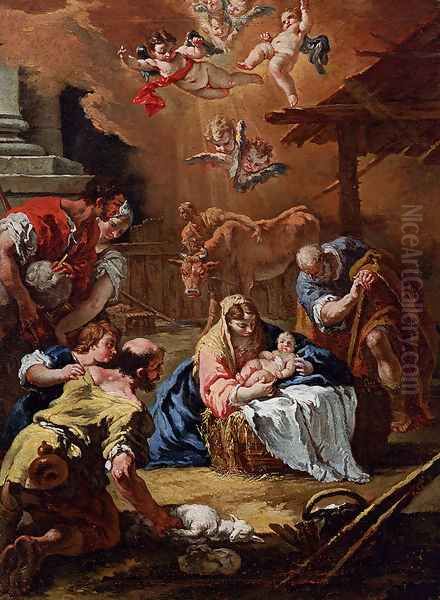 Adoration Of The Shepherds Oil Painting by Sebastiano Ricci