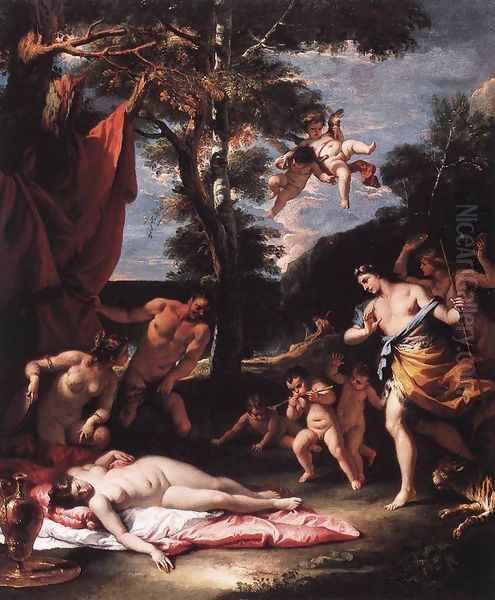 The Meeting of Bacchus and Ariadne c. 1713 Oil Painting by Sebastiano Ricci