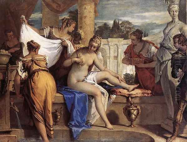 Bathsheba in her Bath c. 1725 Oil Painting by Sebastiano Ricci