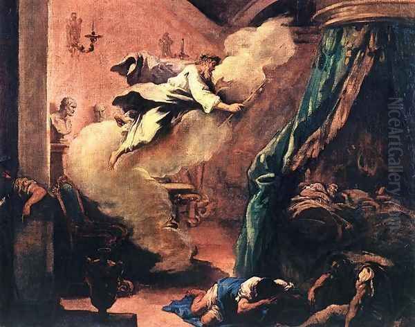 Dream of Aesculapius c. 1710 Oil Painting by Sebastiano Ricci