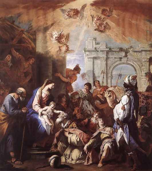 The Adoration of the Magi 1726-30 Oil Painting by Sebastiano Ricci