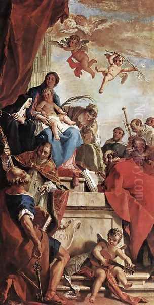 Madonna and Child with Saints 1708 Oil Painting by Sebastiano Ricci