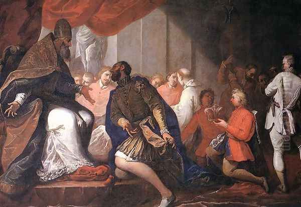 Paul III Appointing His Son Pier Luigi to Duke of Piacenza and Parma c. 1687 Oil Painting by Sebastiano Ricci