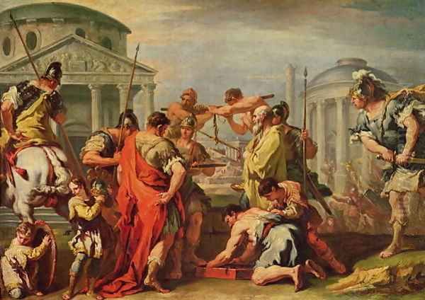 Marcus Furius Camillus Oil Painting by Sebastiano Ricci