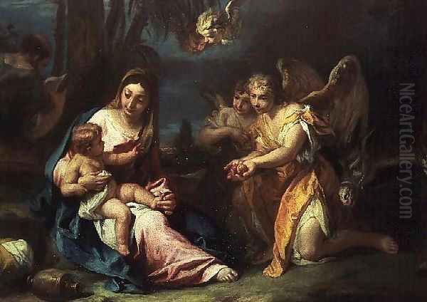 The Rest on the Flight into Egypt Oil Painting by Sebastiano Ricci