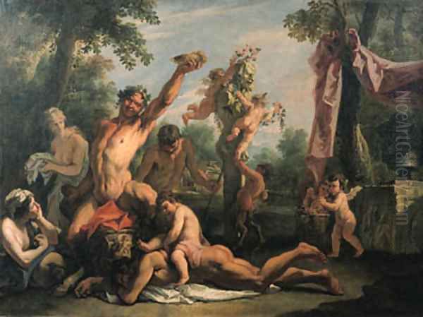 A Bacchanal Oil Painting by Sebastiano Ricci