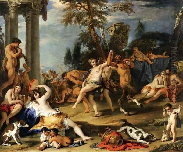 Bacchanal in Honour of Pan Oil Painting by Sebastiano Ricci