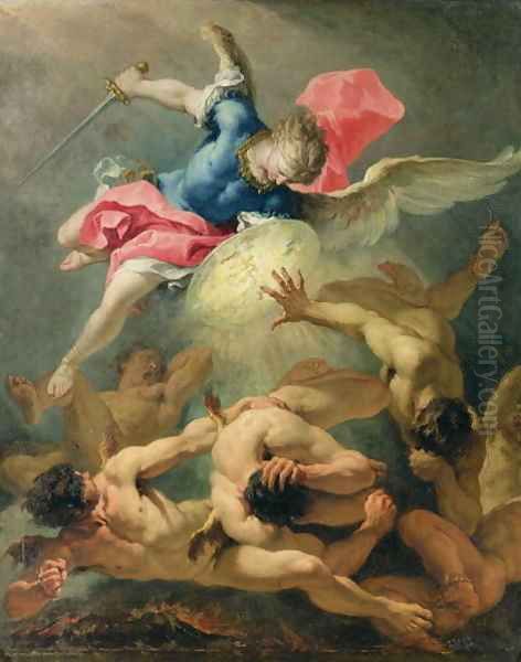 The Fall of the Rebel Angels Oil Painting by Sebastiano Ricci