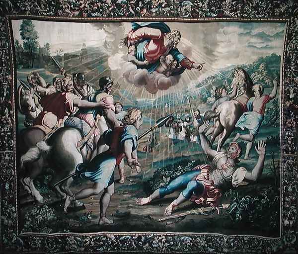 The Conversion of St. Paul, from a series depicting the Acts of the Apostles, woven at the Beauvais Workshop under the direction of Philippe Behagle 1641-1705 1695-98 Oil Painting by Raphael (Raffaello Sanzio of Urbino)