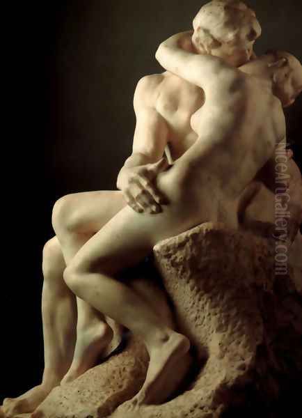 The Kiss Oil Painting by Auguste Rodin