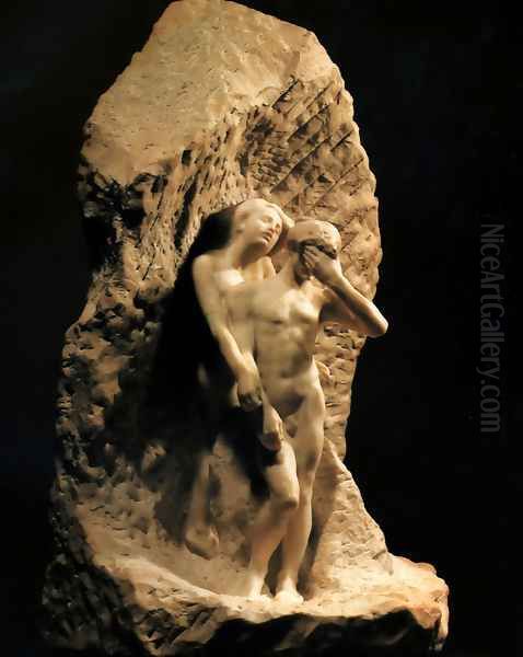 Adam and Eve expelled from Paradise Oil Painting by Auguste Rodin