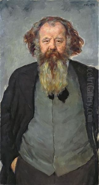 Bildnis Hermann Bahr Oil Painting by Emil Orlik