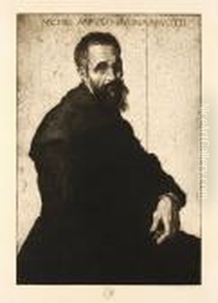 Michelangelo Oil Painting by Emil Orlik