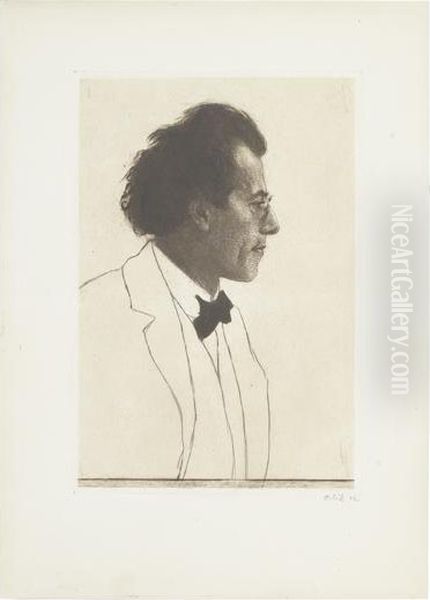 Gustav Mahler. Oil Painting by Emil Orlik