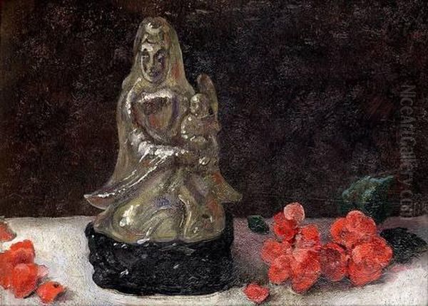 Stilleben Mit Madonnenfigur Oil Painting by Emil Orlik