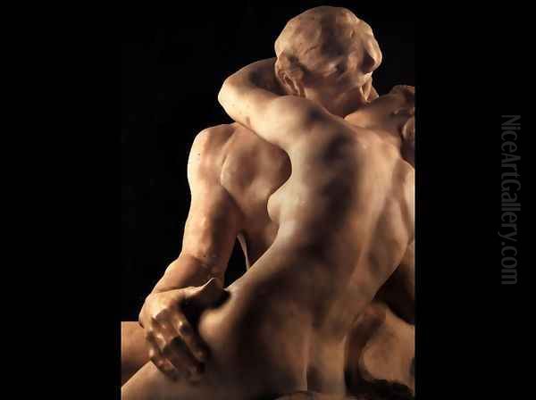 The Kiss [detail] Oil Painting by Auguste Rodin