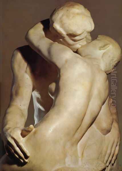 The Kiss [detail: 1] Oil Painting by Auguste Rodin