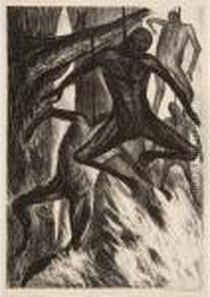 The Hanged Men Oil Painting by Jose Clemente Orozco