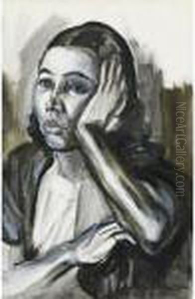 Untitled (portrait) Oil Painting by Jose Clemente Orozco