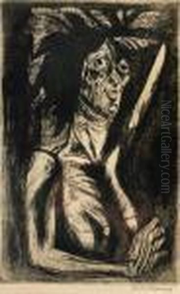 Mujer Oil Painting by Jose Clemente Orozco