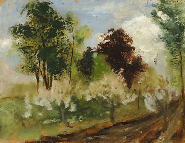 Paysage de Belgique Oil Painting by Auguste Rodin