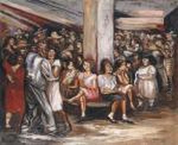 La Cantina Oil Painting by Jose Clemente Orozco