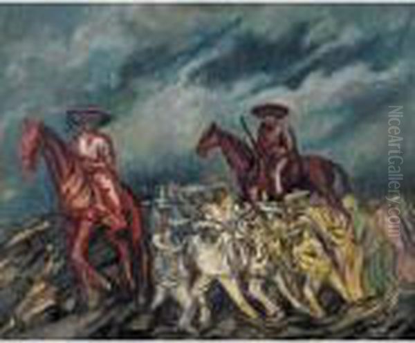 Acordadas Y Zapatistas Oil Painting by Jose Clemente Orozco