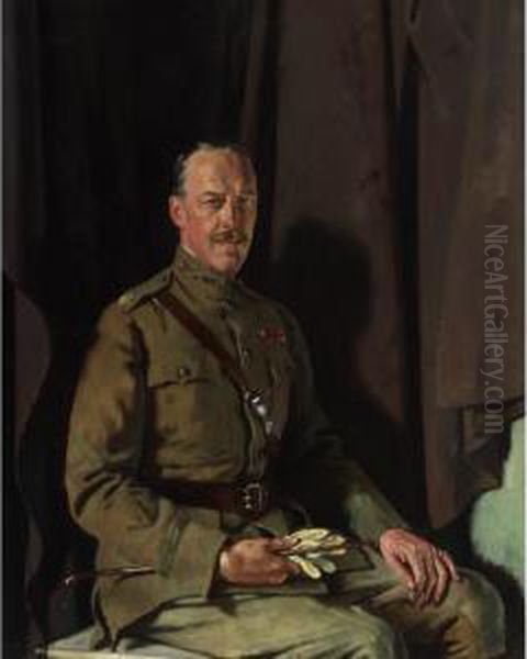 Portrait Of Colonel Henry Herman Harjes Oil Painting by Sir William Newenham Montague Orpen