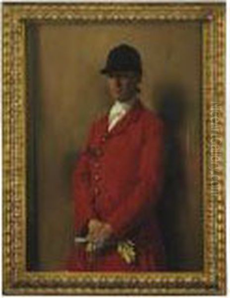 Portrait Of Captain Marshall Roberts, Master Of The South Notts Foxhounds Oil Painting by Sir William Newenham Montague Orpen