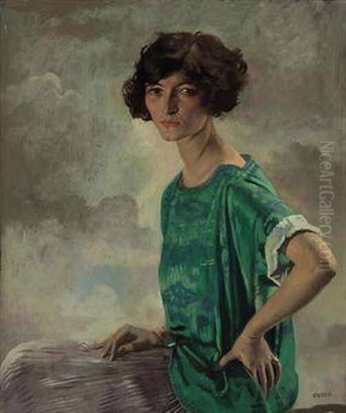 Portrait Of Gertrude Sanford Oil Painting by Sir William Newenham Montague Orpen