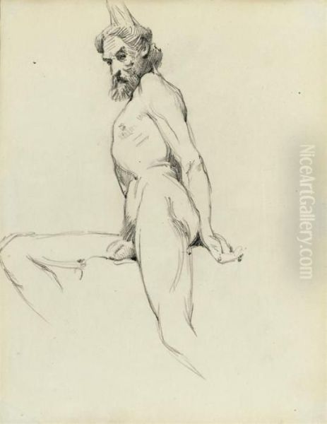 Nude Man Oil Painting by Sir William Newenham Montague Orpen