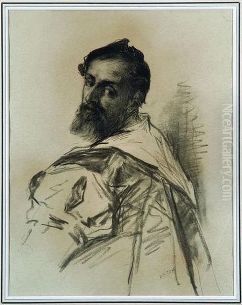 Bearded Man In Antique Costume Oil Painting by Sir William Newenham Montague Orpen