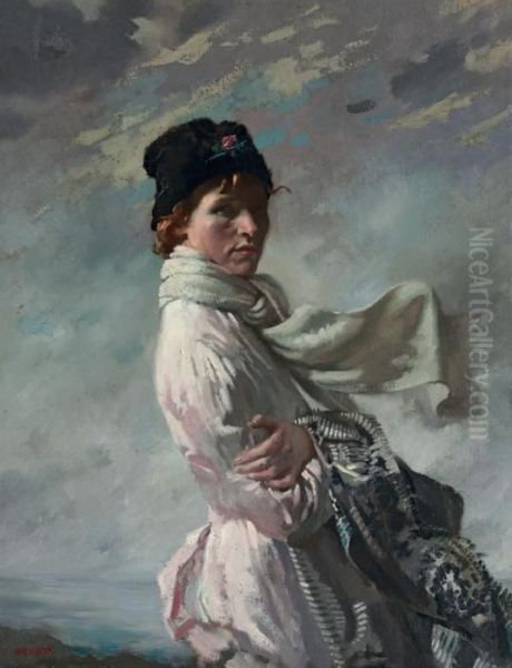 Portrait Of The Artist's Wife Oil Painting by Sir William Newenham Montague Orpen