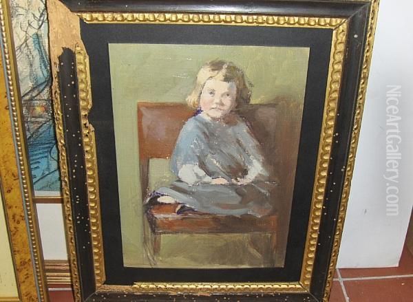 Portrait Of Kit Oil Painting by Sir William Newenham Montague Orpen