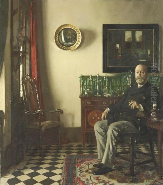 Lewis R. Tomalin Oil Painting by Sir William Newenham Montague Orpen