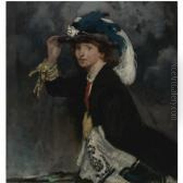 The Shower Oil Painting by Sir William Newenham Montague Orpen