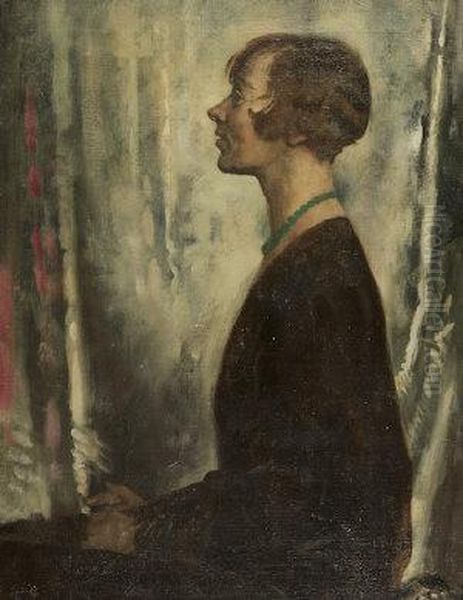 Portrait Of Mrs Bendir Oil Painting by Sir William Newenham Montague Orpen