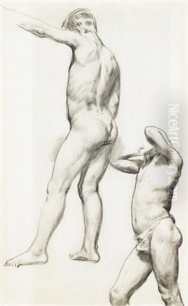 Studies Of A Male Nude Oil Painting by Sir William Newenham Montague Orpen