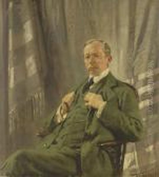 Portrait Of Claude Bishop Oil Painting by Sir William Newenham Montague Orpen