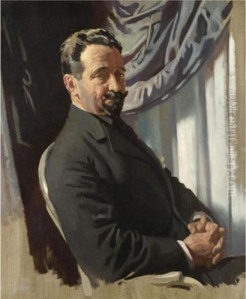 Portrait Of Dr Afonso Da Costa Oil Painting by Sir William Newenham Montague Orpen