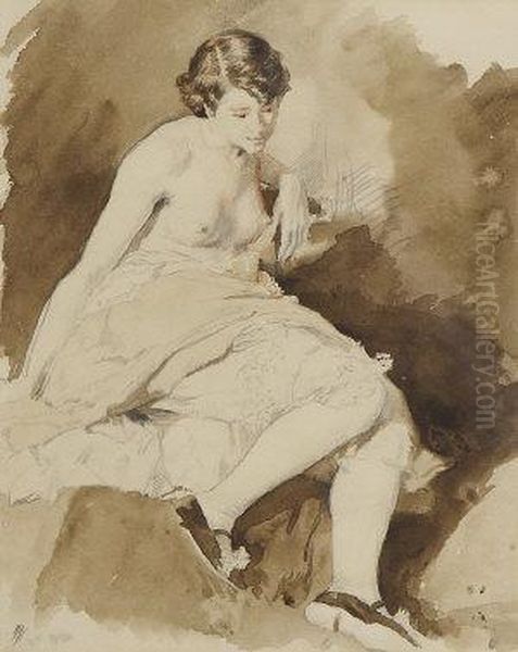 Artist's Model Oil Painting by Sir William Newenham Montague Orpen