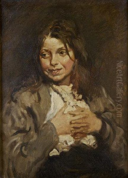 The Beggar Girl Oil Painting by Sir William Newenham Montague Orpen