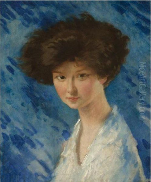 Lady Evelyn Herbert Oil Painting by Sir William Newenham Montague Orpen