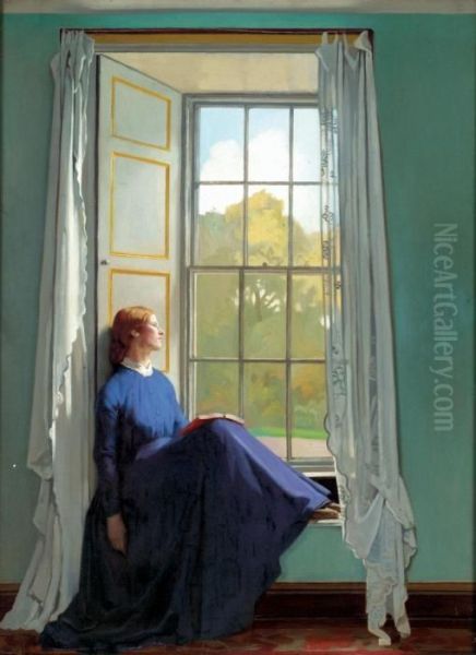 Window Seat Oil Painting by Sir William Newenham Montague Orpen