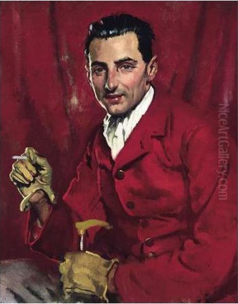 Portrait Of Reginald Addyes-scott Oil Painting by Sir William Newenham Montague Orpen