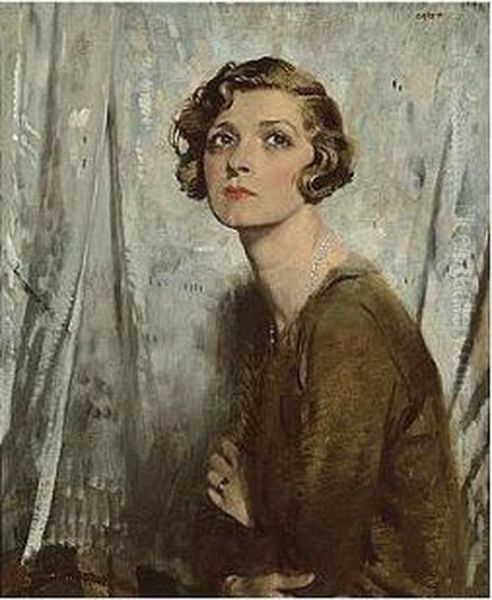 Portrait Of Gladys Cooper Oil Painting by Sir William Newenham Montague Orpen