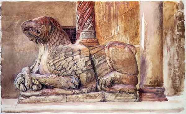 Gryphon, Verona Oil Painting by John Ruskin