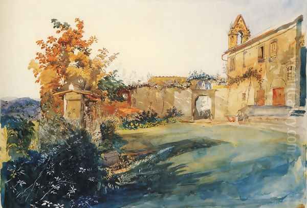 The Garden of San Miniato near Florence Oil Painting by John Ruskin